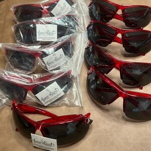 ALABAMA CRIMSON TIDE BAMA NINE (9) PAIRS RED SPORTS SEMI RIMLESS SUNGLASSES NWT